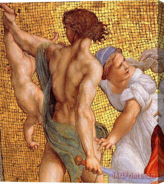 Raphael The Stanza Della Segnatura Ceiling The Judgment of Solomon [detail 1] Stretched Canvas Print / Canvas Art